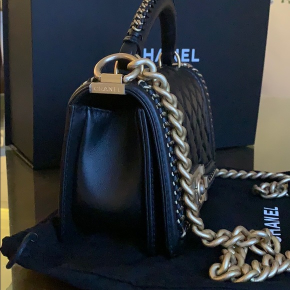 ❌SOLD❌Chanel Boy bag le boy with Handle - Small - Picture 2 of 7